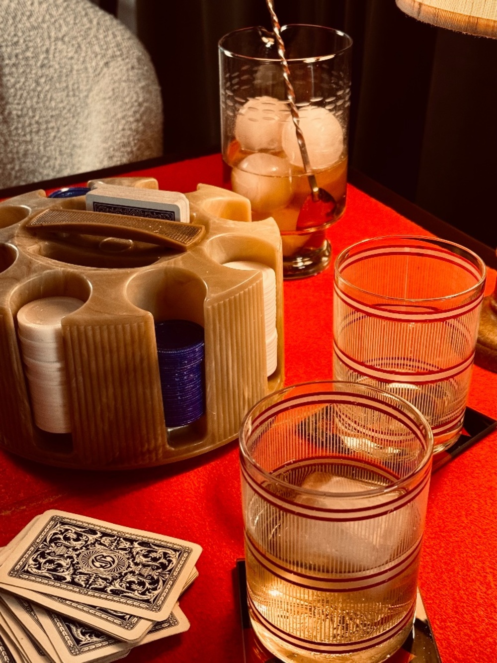 Vintage Poker Night Cocktail Set – Complete MCM Gift Set